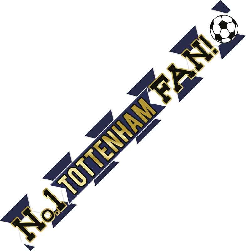 Tottenham Number 1 Tottenham Fan Football Spurs Banner Birthday Party Decor Footie No.1 Tottemham Supporter