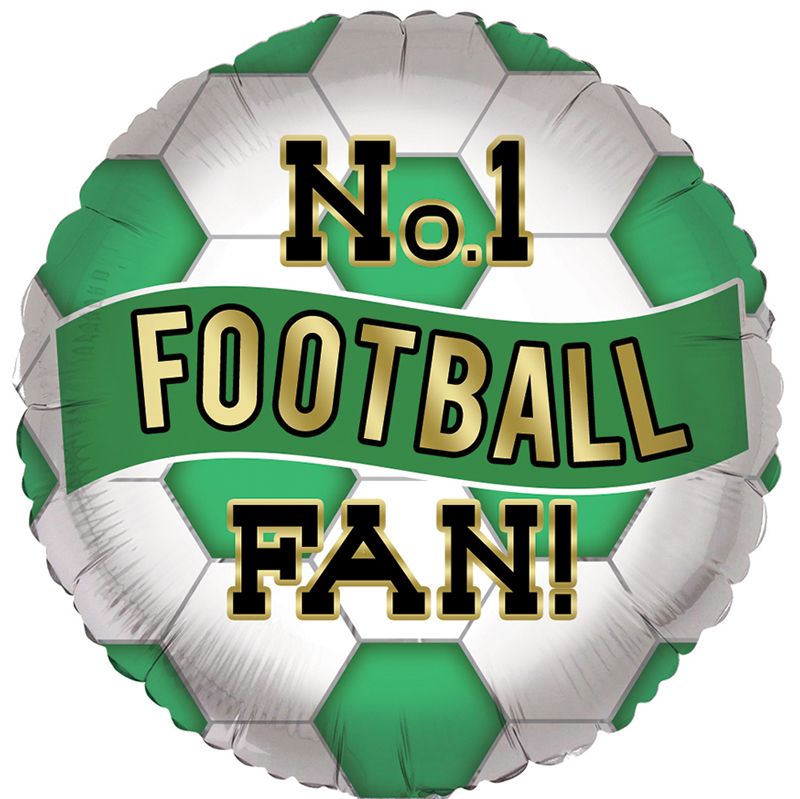 Celtic Balloon Number 1 Celtic Fan Birthday Foil Balloon No.1 Celtic Fan Balloon - Green and White