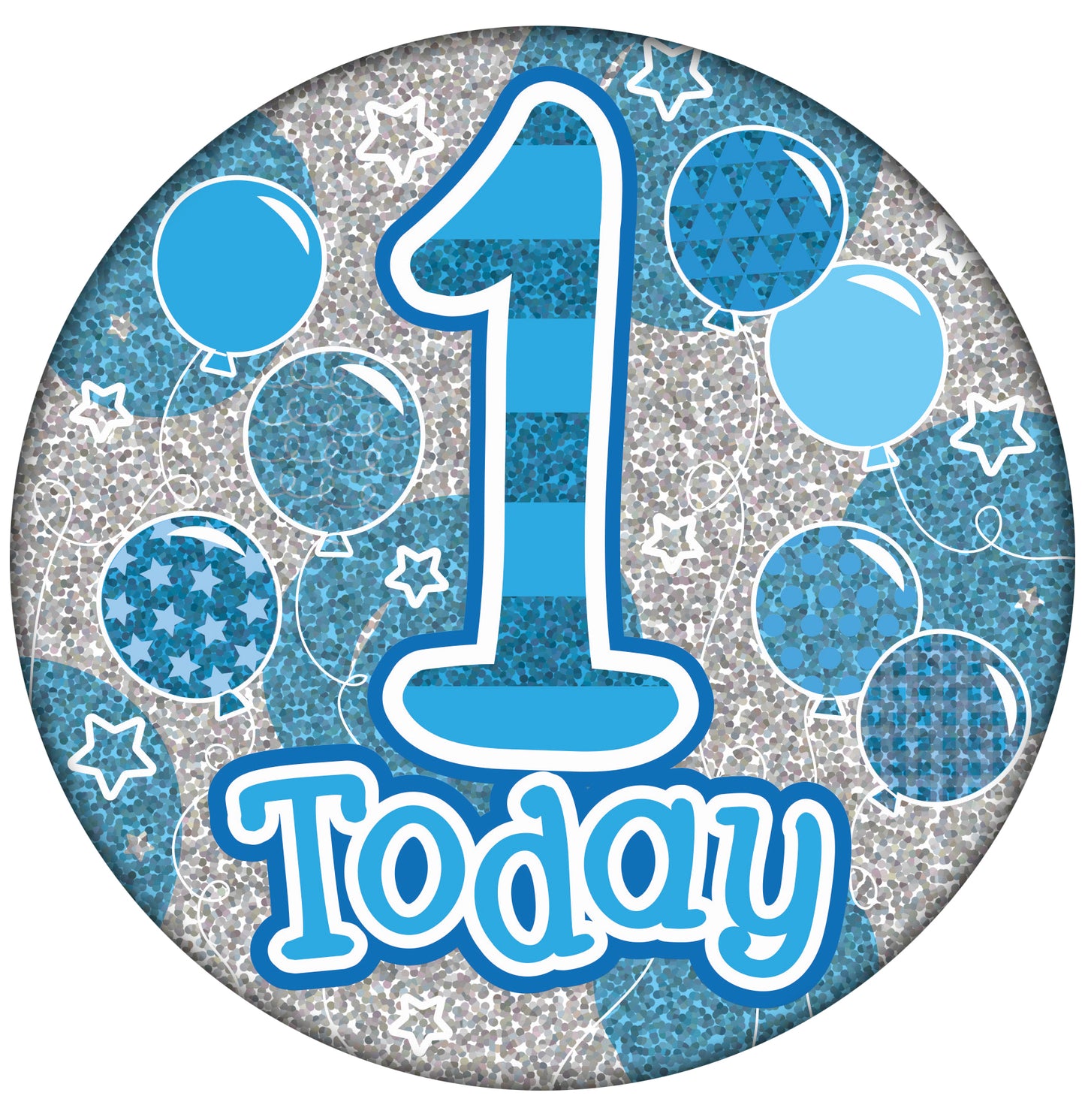 Age 1 Large Birthday Badge For A Boy