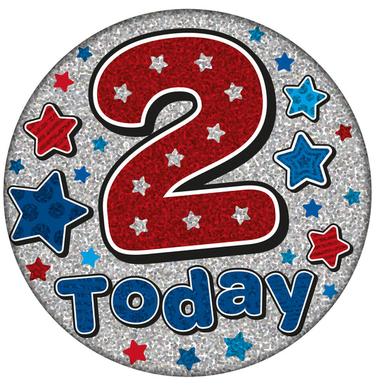Age 2 Large Birthday Badge Male