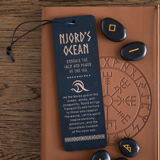 Njord's Ocean Wooden Bookmark