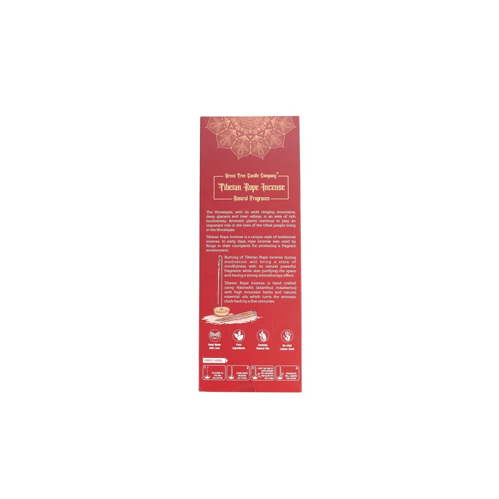 Meditating Herbs Tibetan Rope Incense with Holder