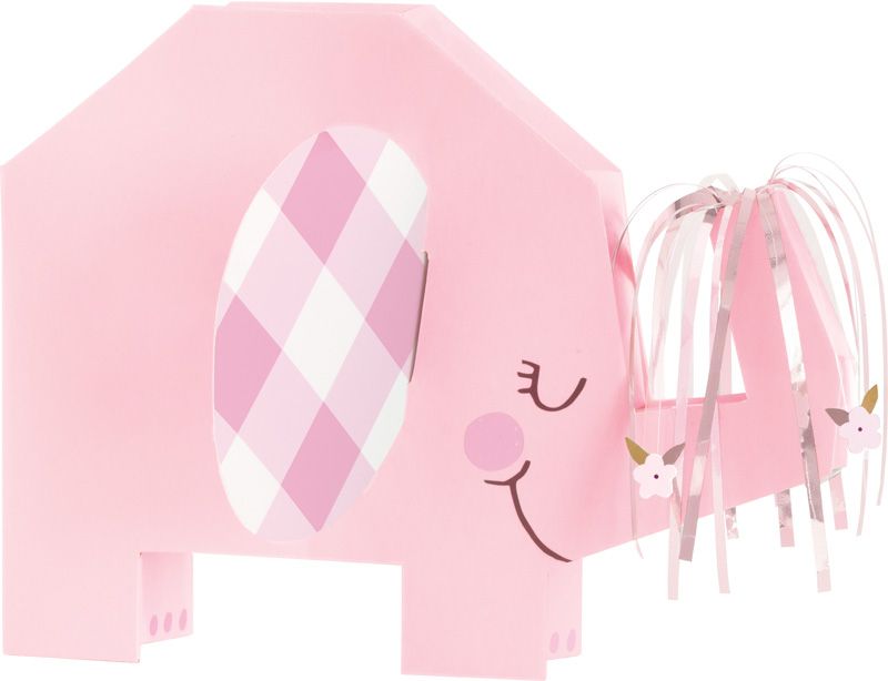 Pink Floral Elephant Folded Centerpiece Decoration