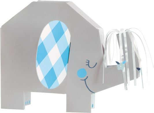 Blue Floral Elephant Folded Centerpiece Decoration