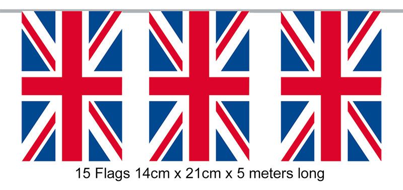5m 15 FLAGS RECTANGULAR BUNTING