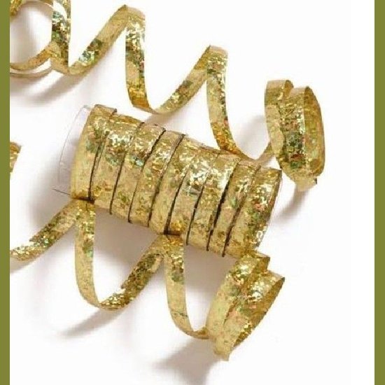 Holographic Streamers Gold Pack Of 10