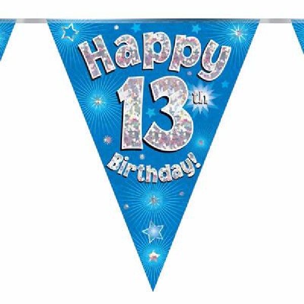 Party Bunting Happy 13th Birthday Blue