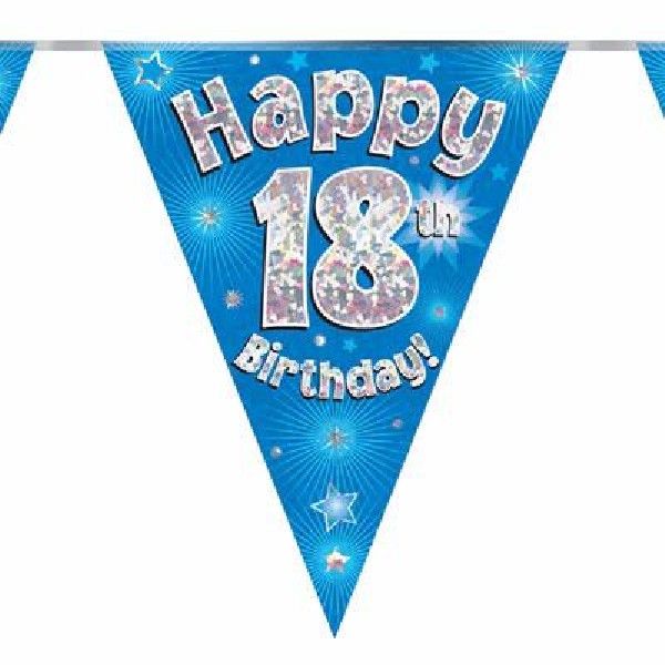 Party Bunting Happy 18th Birthday Blue