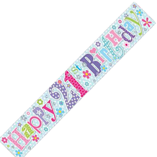 Age 21 Birthday Banner Female