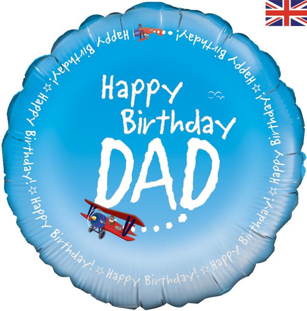 Happy Birthday Dad Foil Balloon