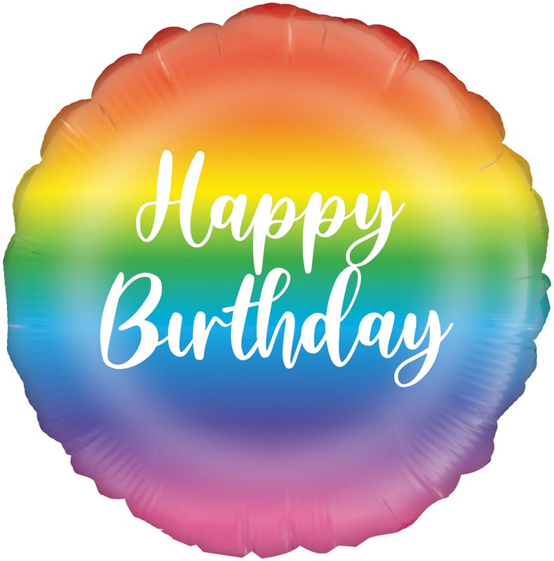 Rainbow Happy Birthday Foil Balloon