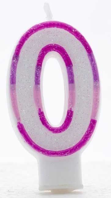 Age 0 Wax Birthday Candle pink