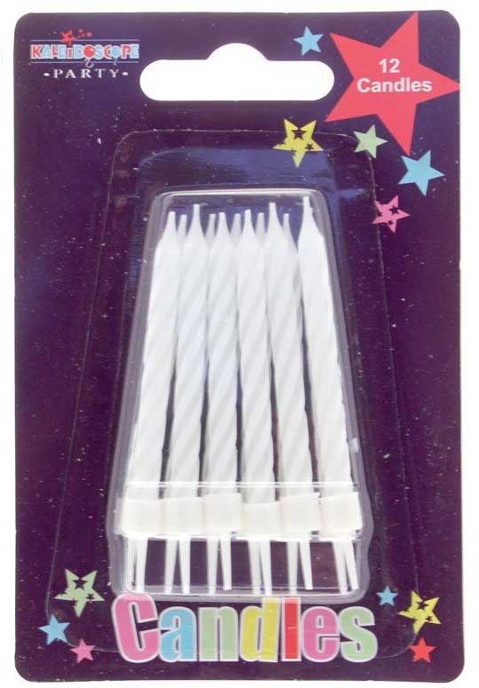 White Spiral Candles