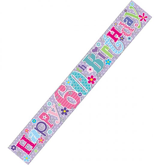 Age 60 Birthday Banner Female