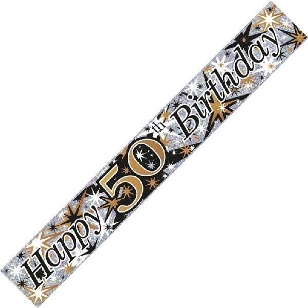 Age 50 Birthday Banner Male
