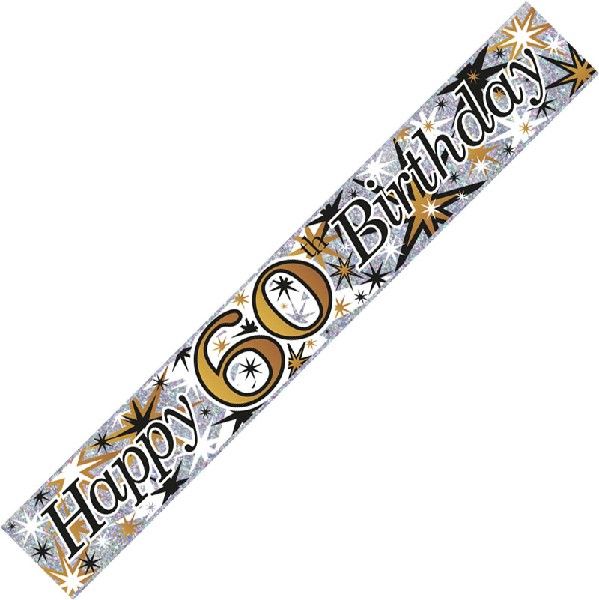 Age 60 Birthday Banner Male