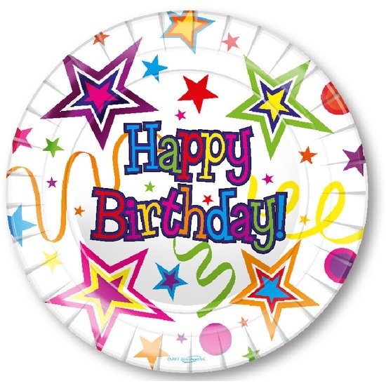 Ribbons and Stars 9"/23cm Plates 8pcs