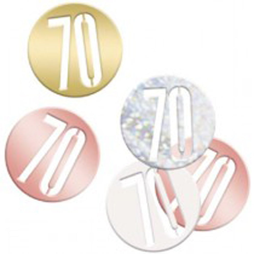 Rose Gold Number 70 Confetti