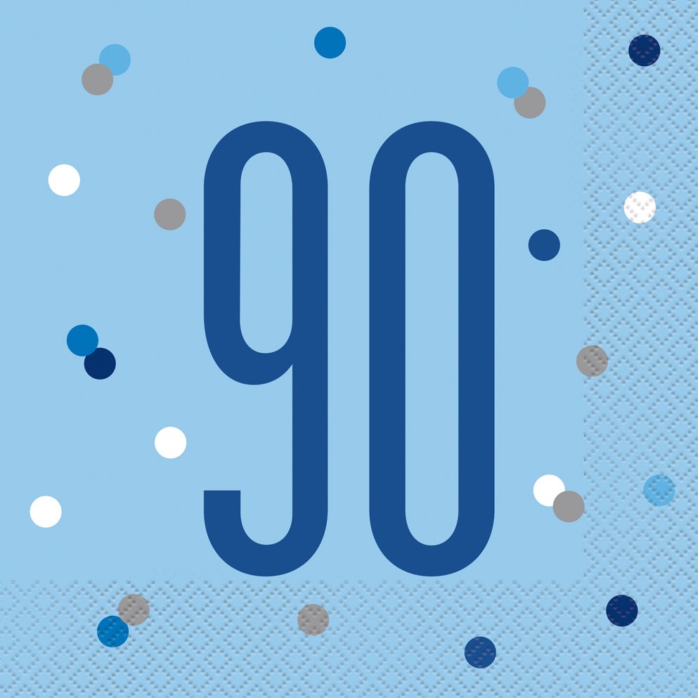 Blue & Silver Luncheon Napkins 90th