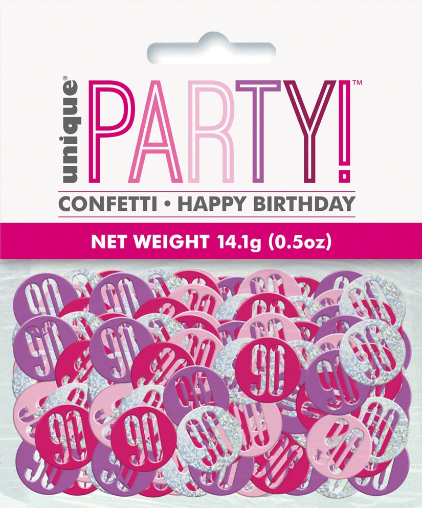 Pink Number 90 Confetti