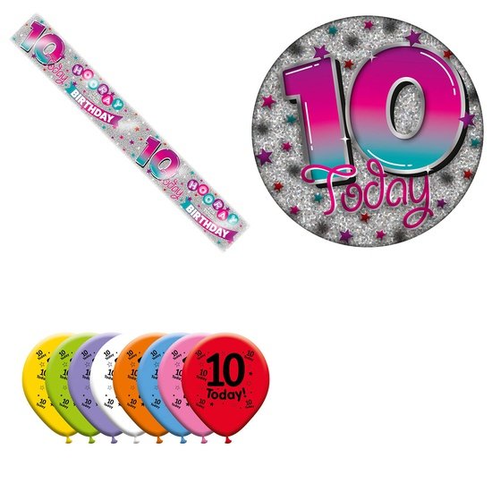 Various Designs Bundle H Banner, Balloon, Badge Ages 1 to 80
