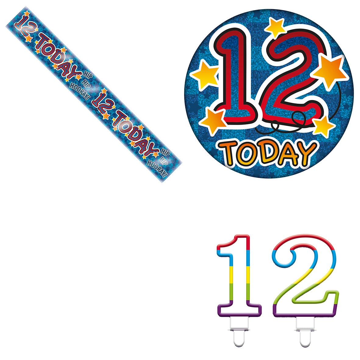 Various Designs Bundle L Banner, Candle, Badge Ages 1 to 80