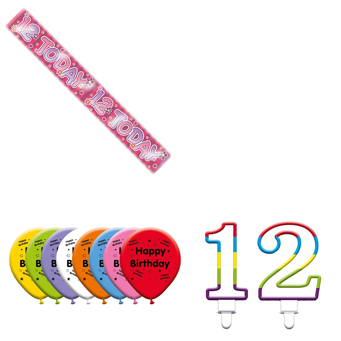 Various Designs Bundle I Banner, Balloon, Candle Ages 1 to 80
