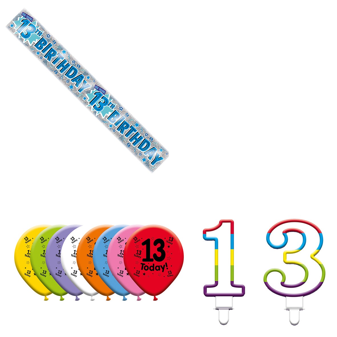Various Designs Bundle I Banner, Balloon, Candle Ages 1 to 80