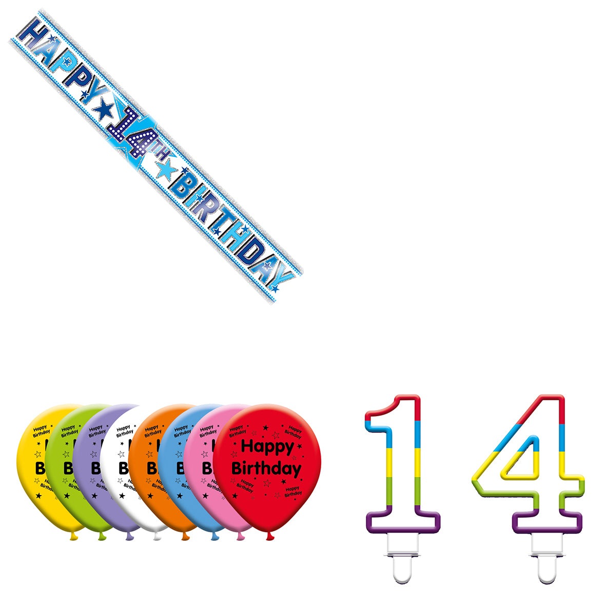 Various Designs Bundle I Banner, Balloon, Candle Ages 1 to 80