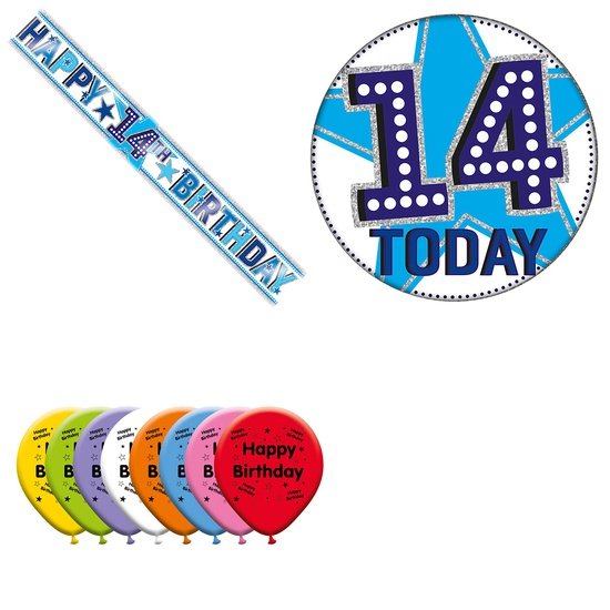 Various Designs Bundle H Banner, Balloon, Badge Ages 1 to 80