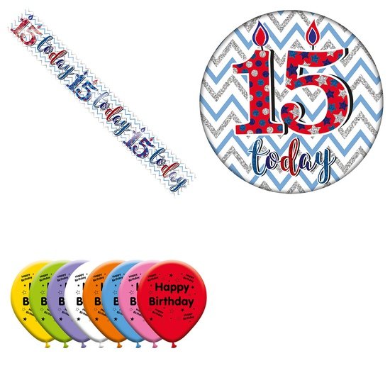 Various Designs Bundle H Banner, Balloon, Badge Ages 1 to 80