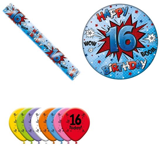 Various Designs Bundle H Banner, Balloon, Badge Ages 1 to 80