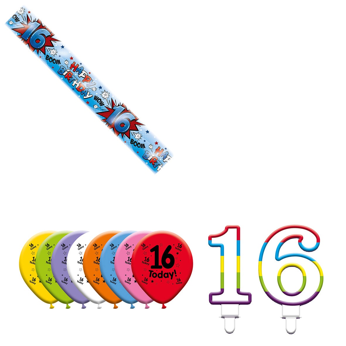 Various Designs Bundle I Banner, Balloon, Candle Ages 1 to 80