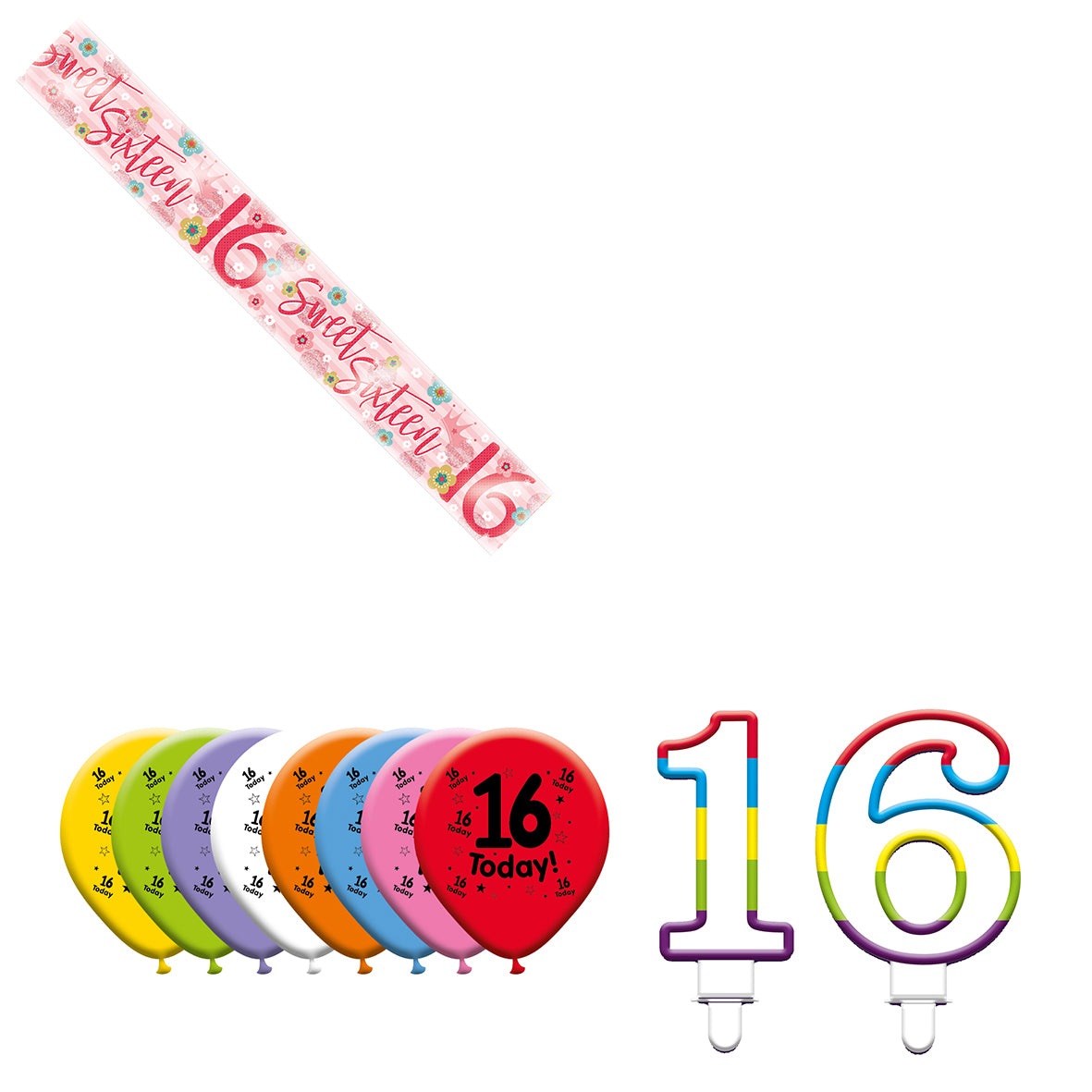 Various Designs Bundle I Banner, Balloon, Candle Ages 1 to 80