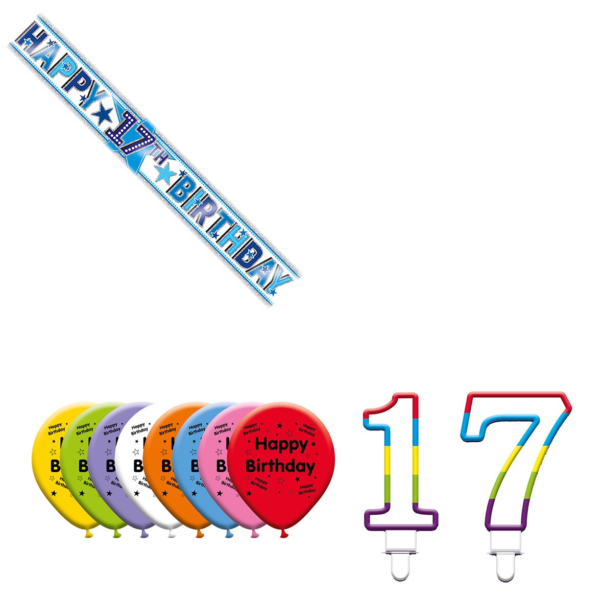 Various Designs Bundle I Banner, Balloon, Candle Ages 1 to 80