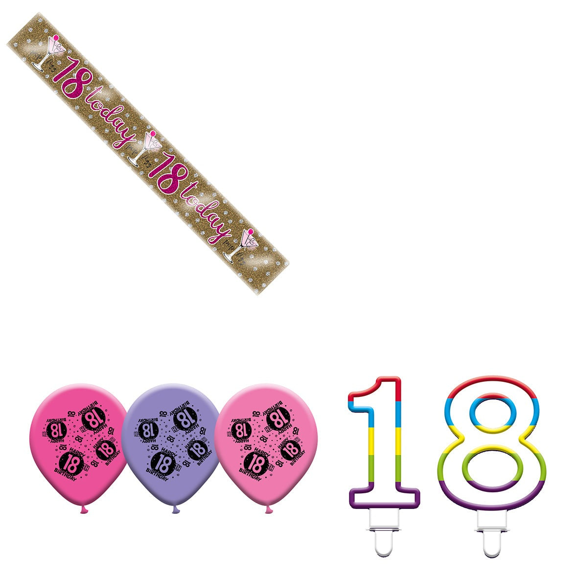 Various Designs Bundle I Banner, Balloon, Candle Ages 1 to 80