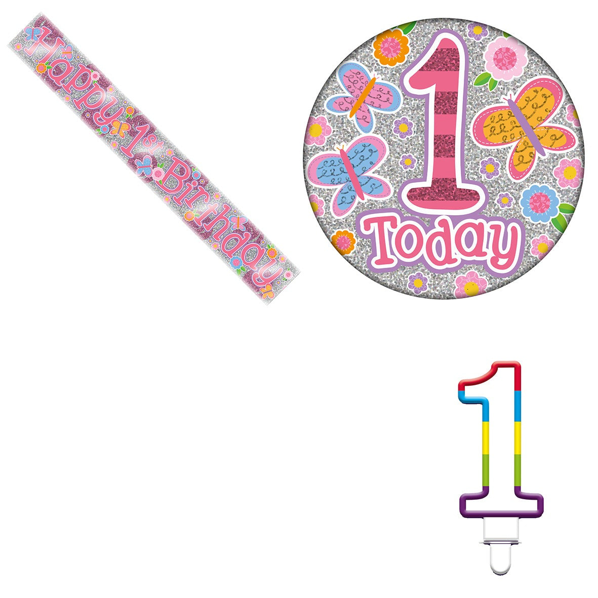 Various Designs Bundle L Banner, Candle, Badge Ages 1 to 80