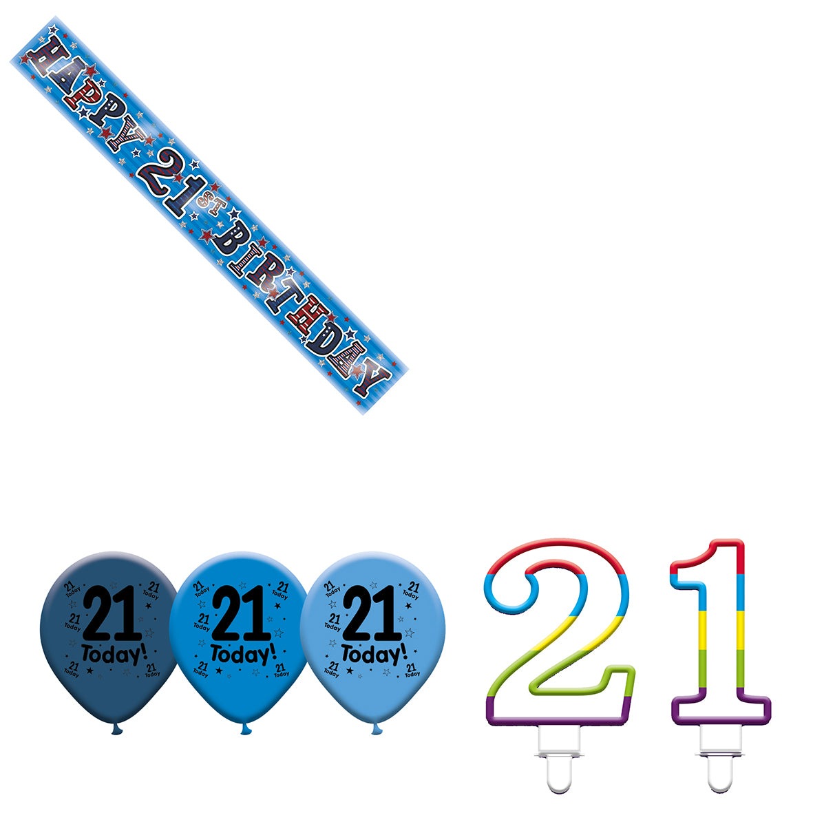 Various Designs Bundle I Banner, Balloon, Candle Ages 1 to 80