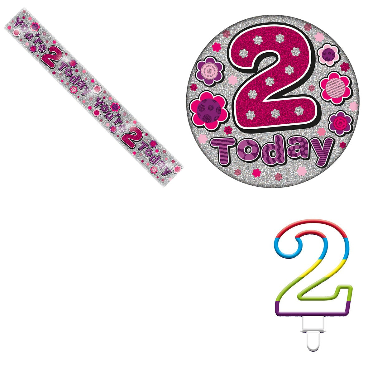 Various Designs Bundle L Banner, Candle, Badge Ages 1 to 80