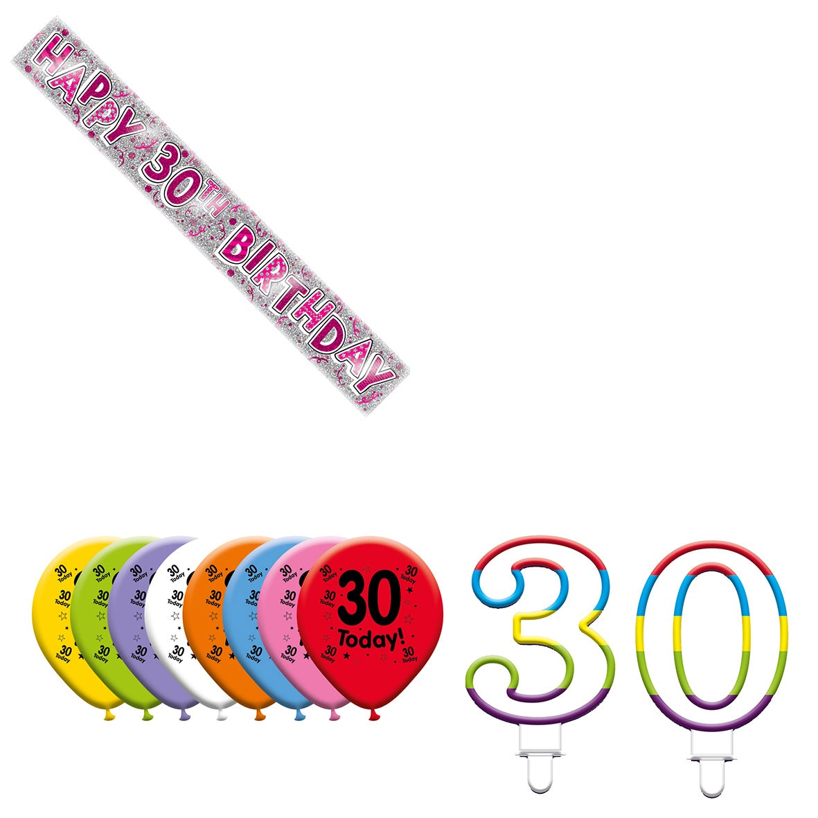 Various Designs Bundle I Banner, Balloon, Candle Ages 1 to 80