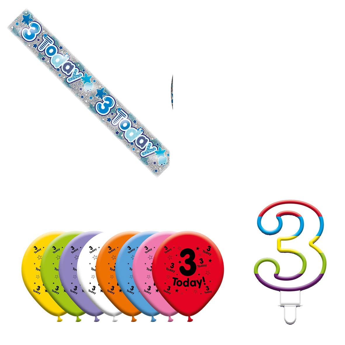 Various Designs Bundle I Banner, Balloon, Candle Ages 1 to 80