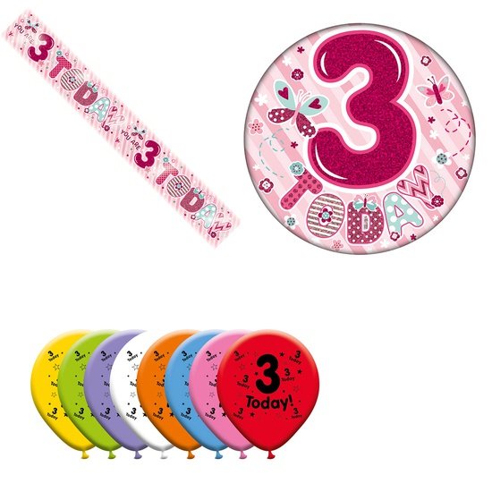 Various Designs Bundle H Banner, Balloon, Badge Ages 1 to 80