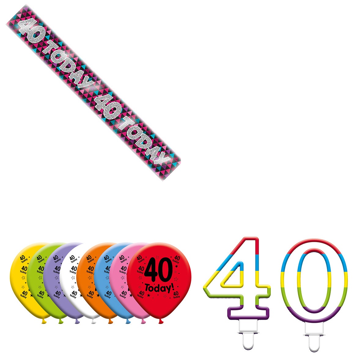 Various Designs Bundle I Banner, Balloon, Candle Ages 1 to 80