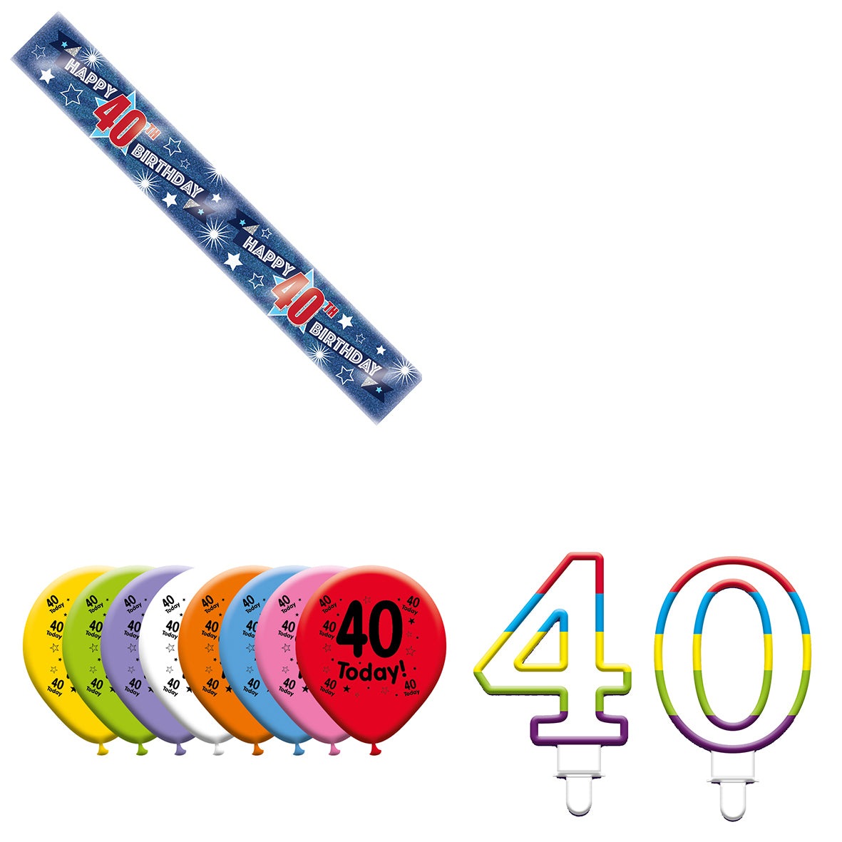 Various Designs Bundle I Banner, Balloon, Candle Ages 1 to 80