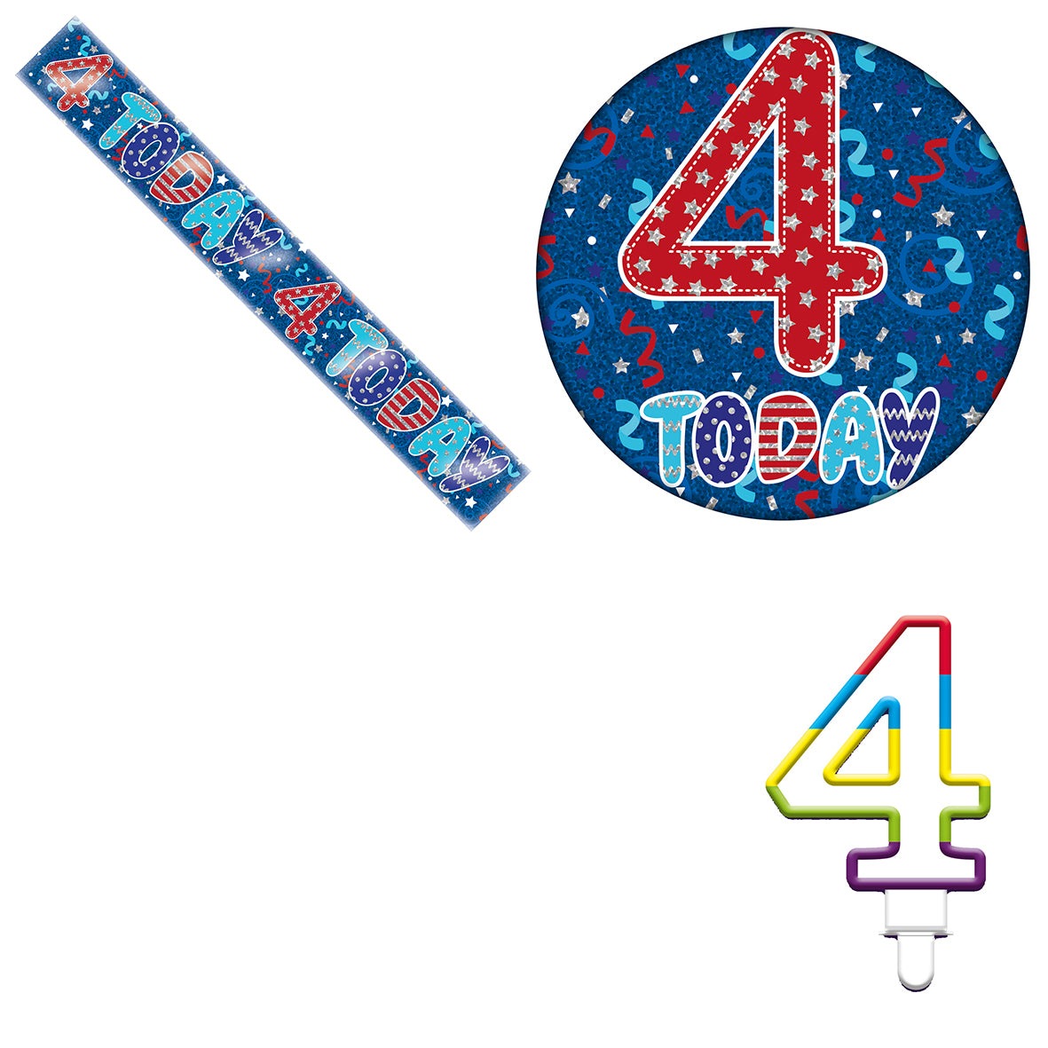 Various Designs Bundle L Banner, Candle, Badge Ages 1 to 80