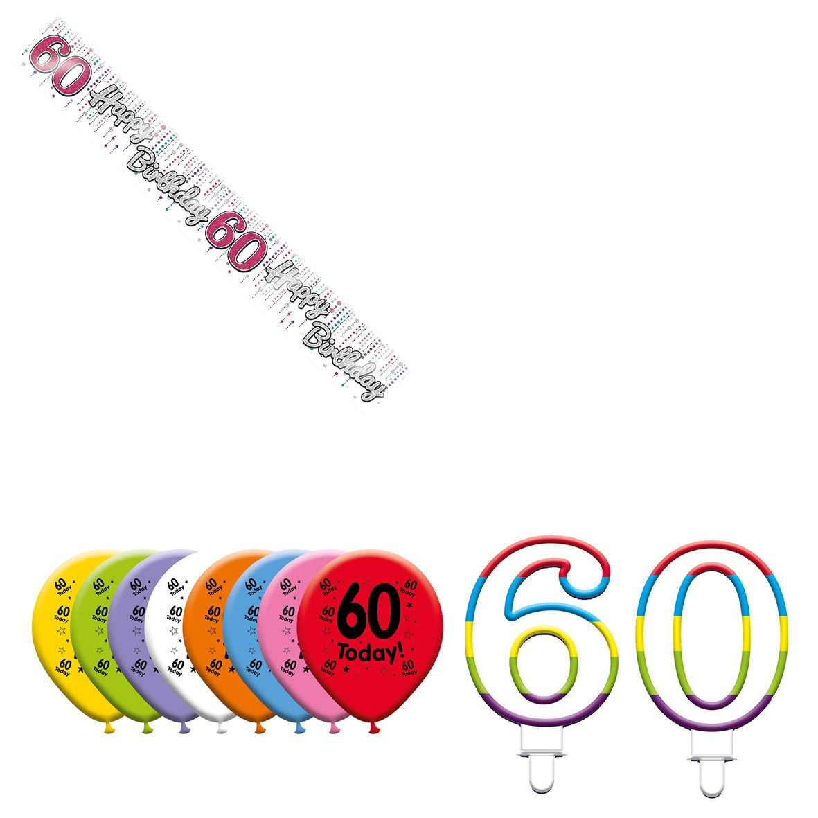 Various Designs Bundle I Banner, Balloon, Candle Ages 1 to 80