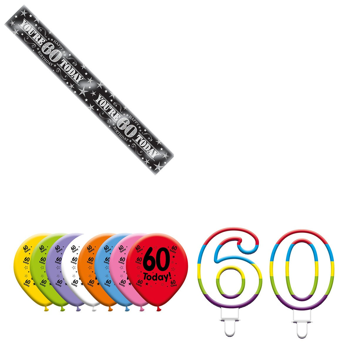 Various Designs Bundle I Banner, Balloon, Candle Ages 1 to 80