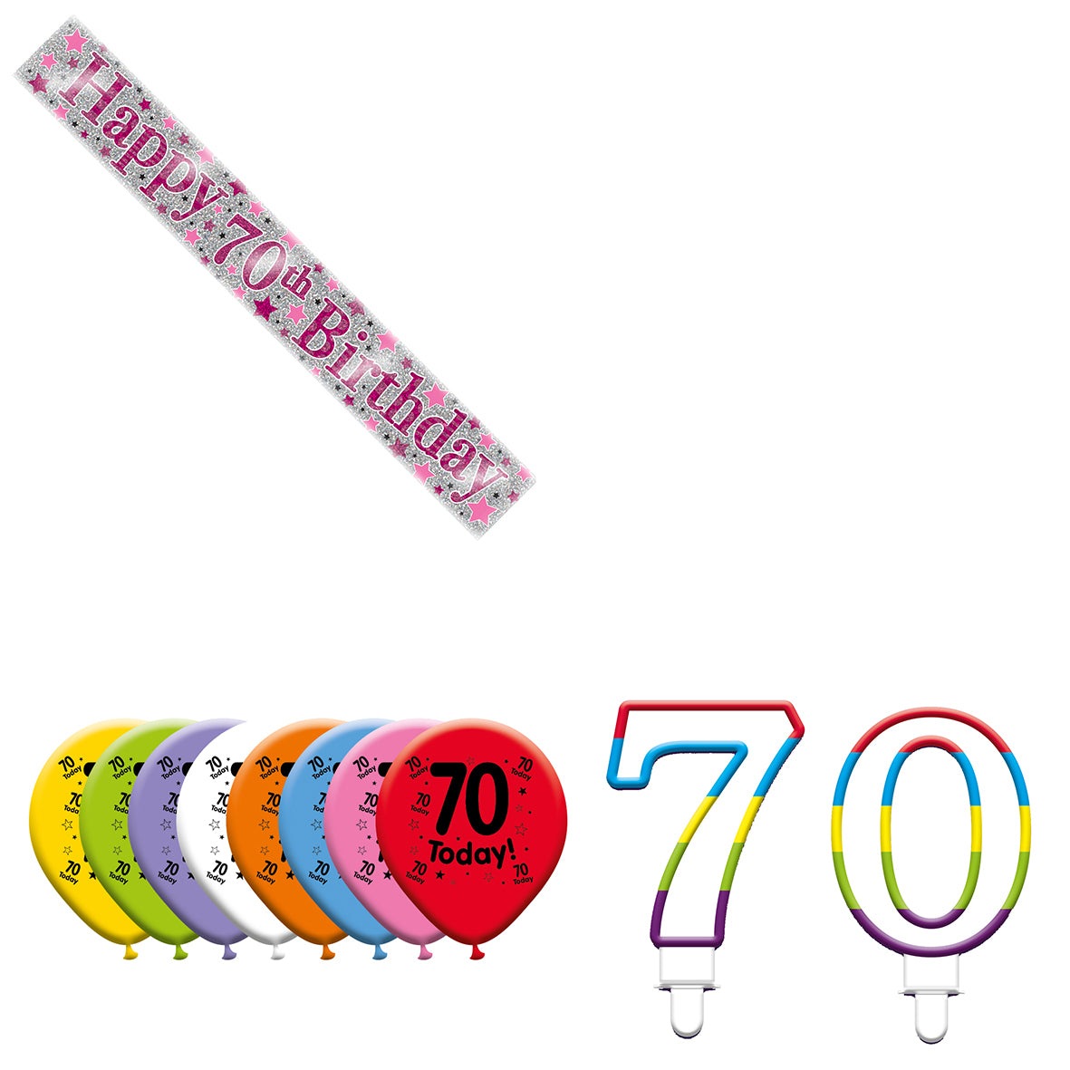 Various Designs Bundle I Banner, Balloon, Candle Ages 1 to 80