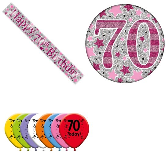 Various Designs Bundle H Banner, Balloon, Badge Ages 1 to 80
