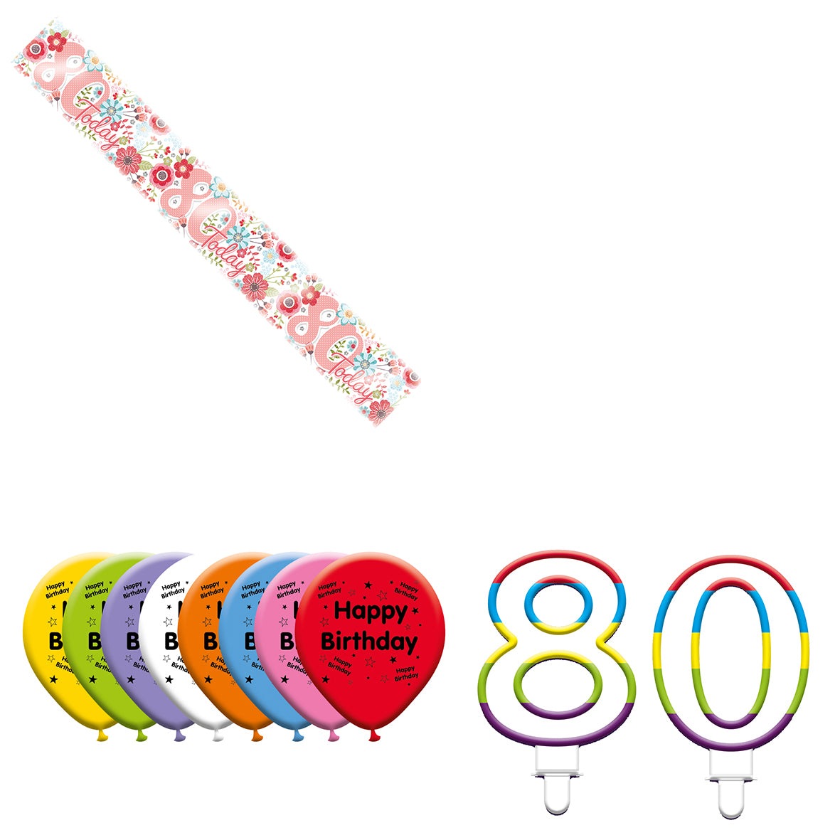 Various Designs Bundle I Banner, Balloon, Candle Ages 1 to 80